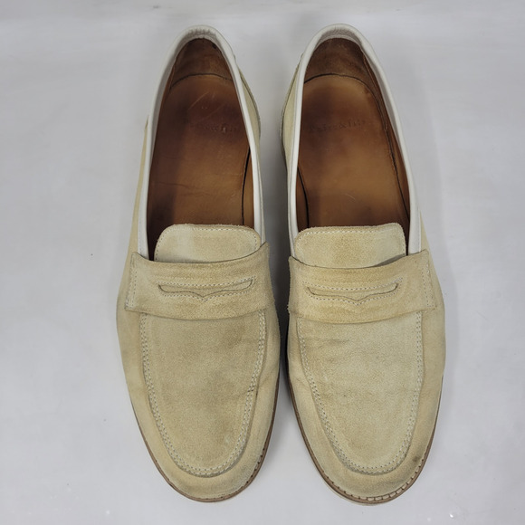 Paire & Fils Loafers Mens EU39 US6 Champagne Beige Suede L'Embellie Casual Work - Picture 4 of 14